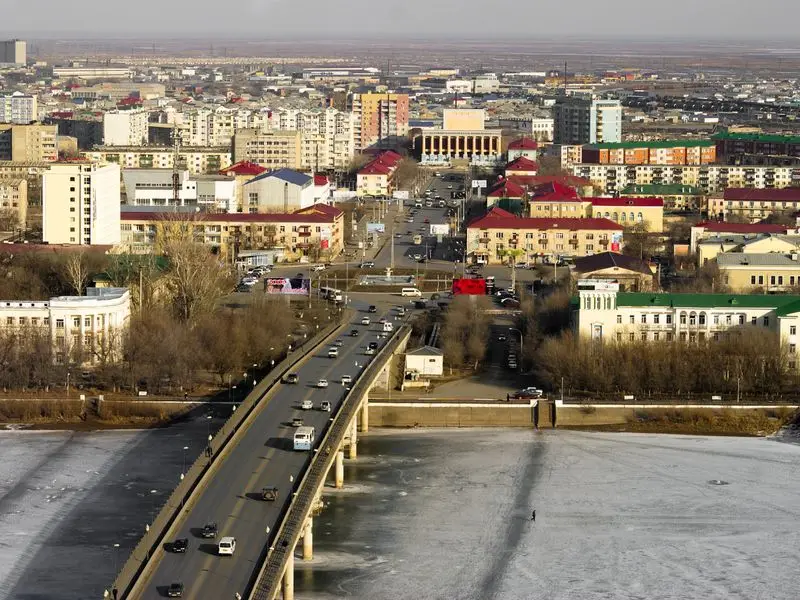 Ansicht von Atyrau, Kasachstan