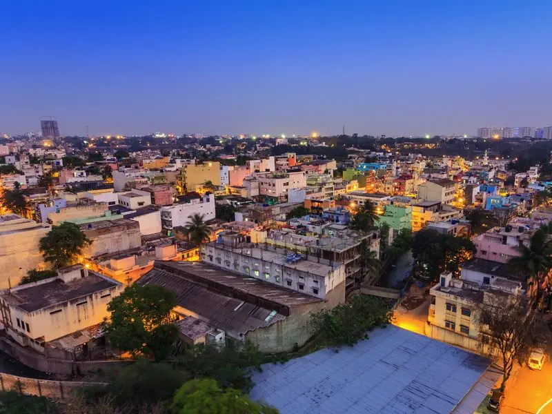 Vue de Bangalore, Inde