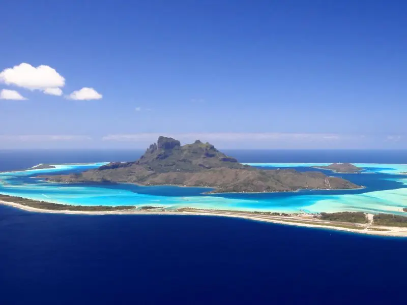 Ansicht von Bora Bora, Französisch-Polynesien
