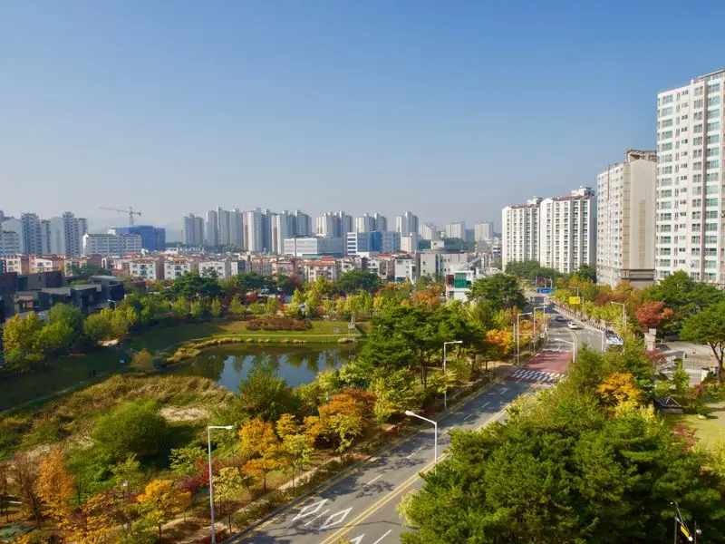 Veduta di Cheongju, Corea del Sud