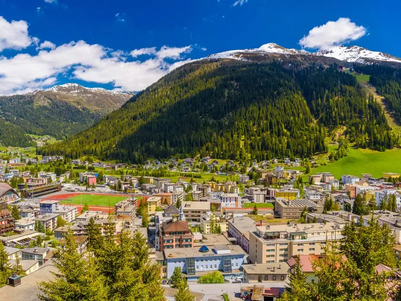 Vista de Davos, Suiza