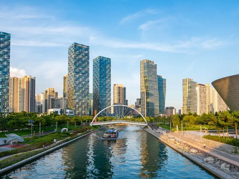 Veduta di Incheon, Corea del Sud