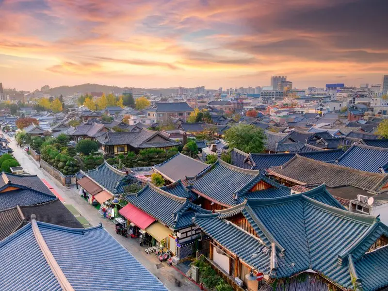 Ansicht von Jeonju, Südkorea