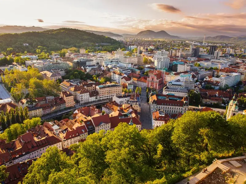 Vue de Ljubljana, Slovénie