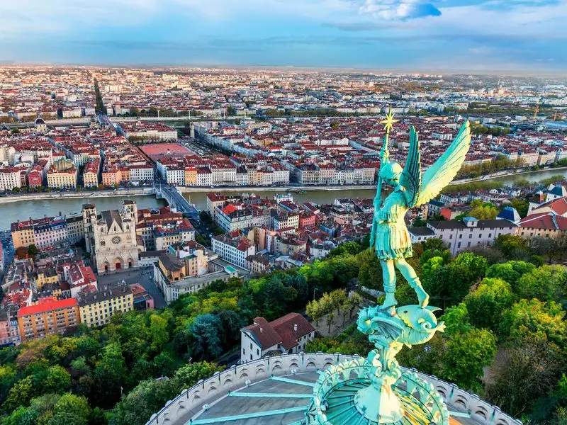 Vista de Lyon, Francia