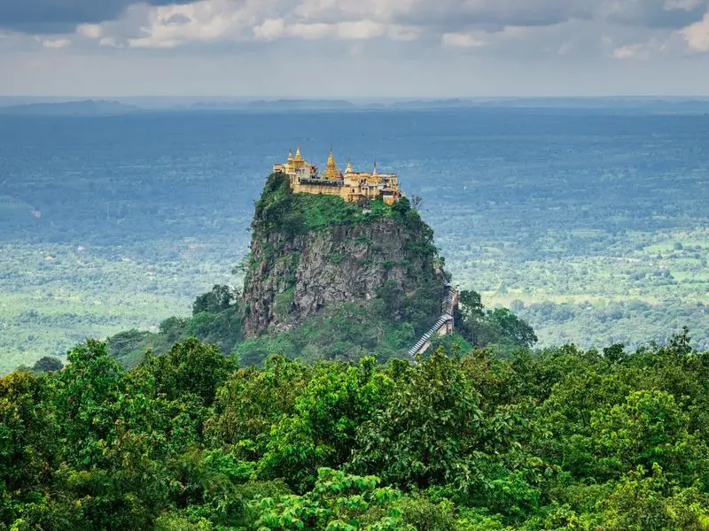 Vista de Mandalay, Myanmar (Birmania)