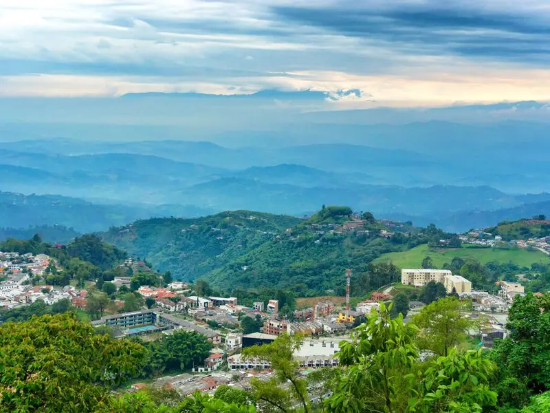 Veduta di Manizales, Colombia