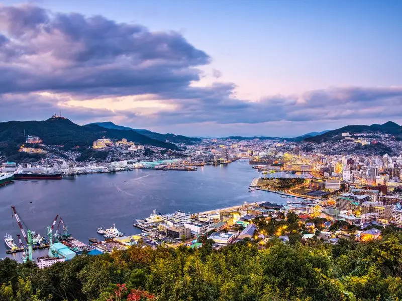 Vista de Nagasaki, Japón