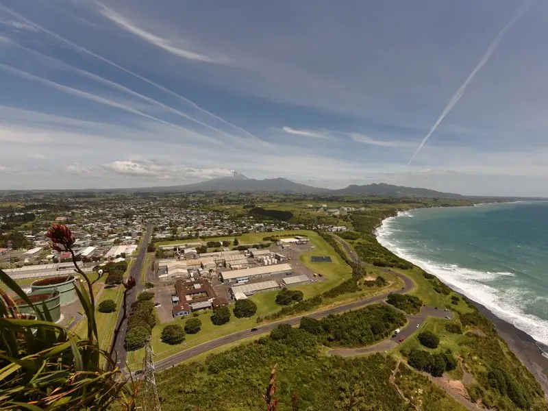 View of New Plymouth, New Zealand