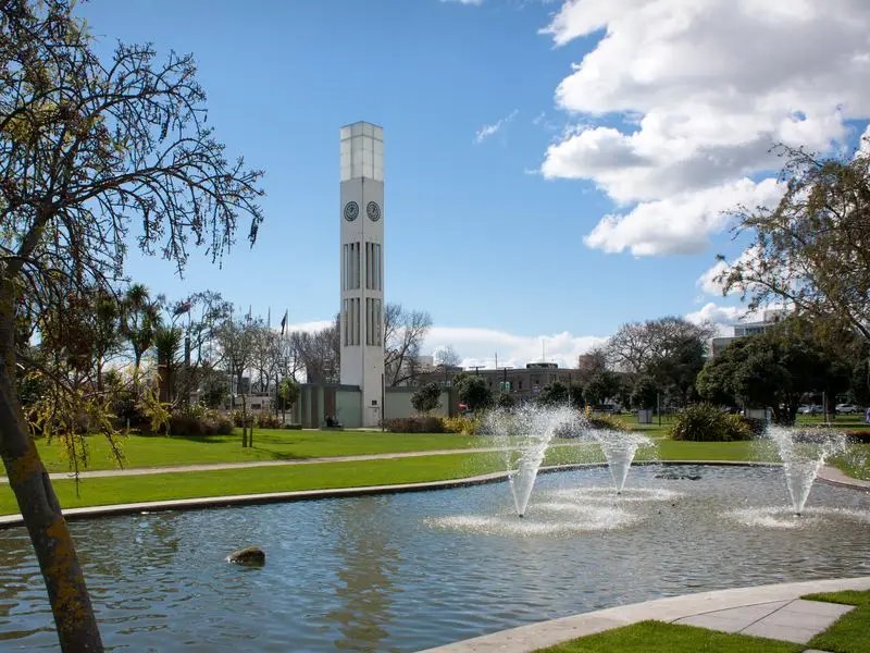 Veduta di Palmerston North, Nuova Zelanda