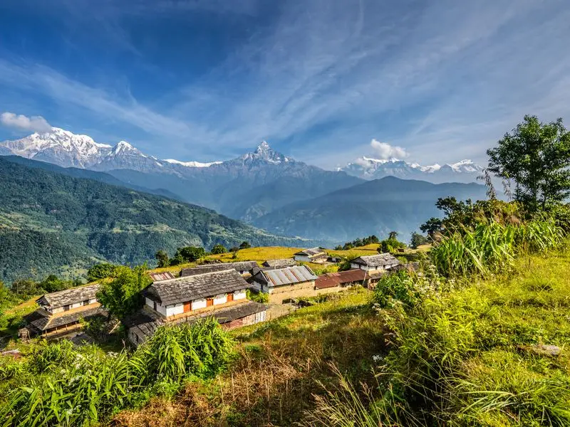 Ansicht von Pokhara, Nepal