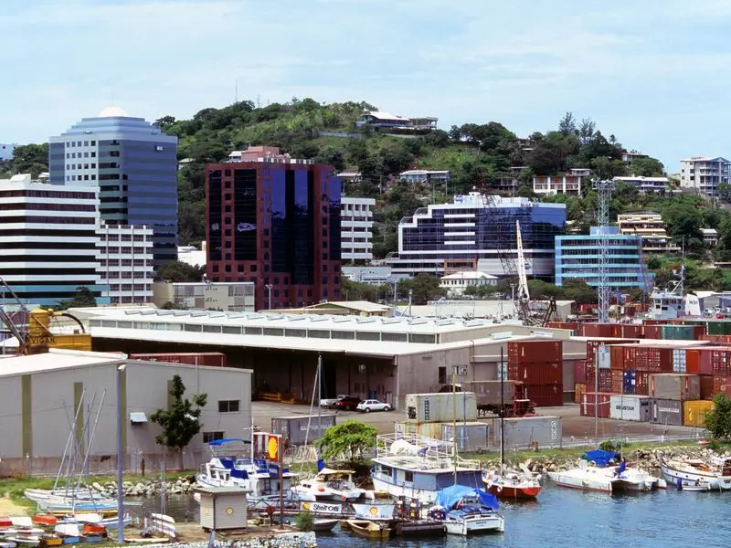 Veduta di Port Moresby, Papua Nuova Guinea