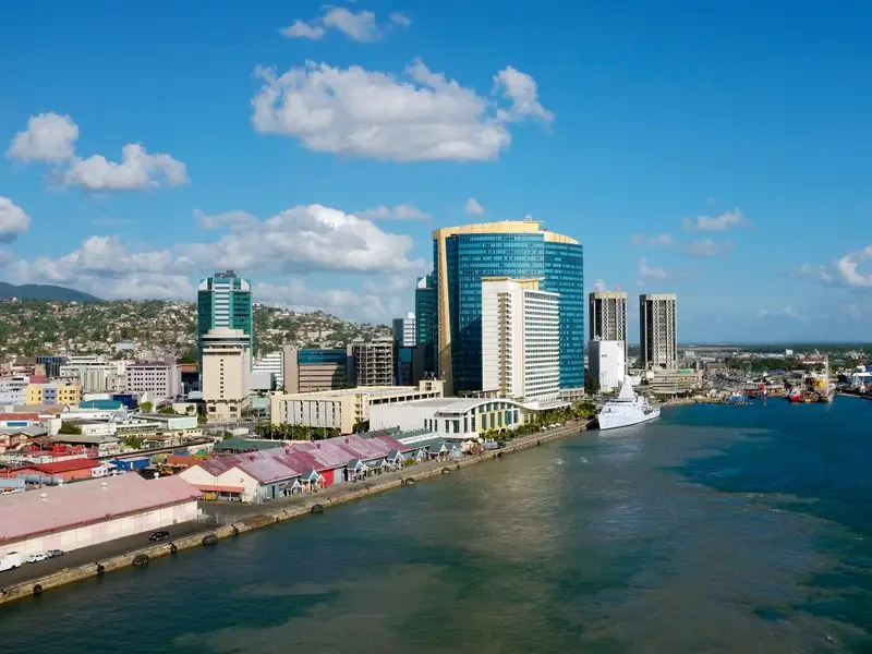 Ansicht von Port-of-Spain, Trinidad und Tobago