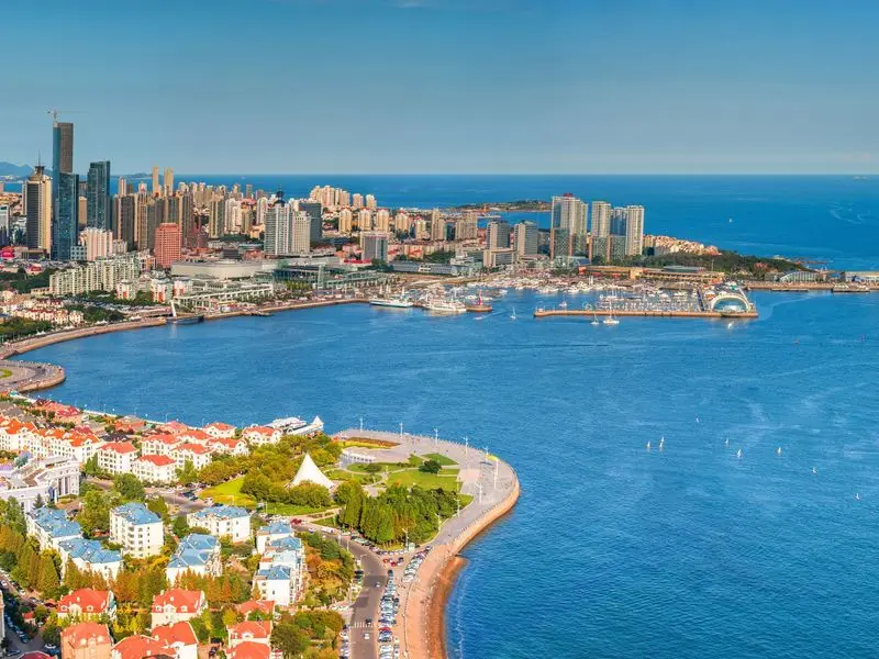 Vista de Qingdao, China