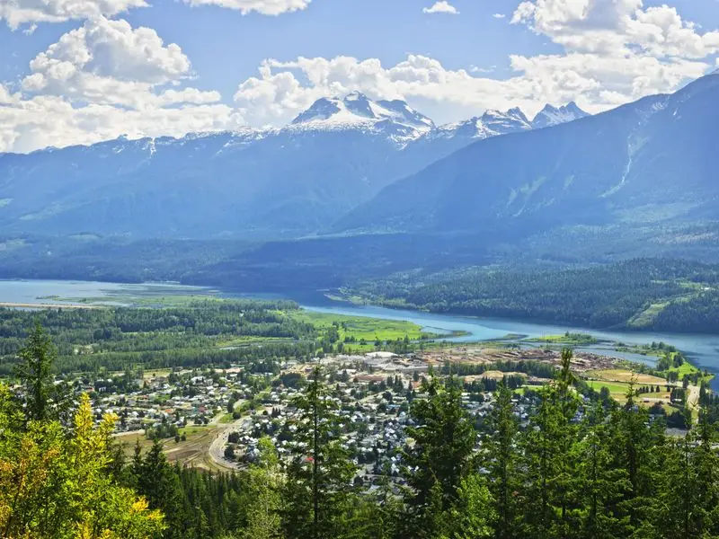 Vista de Revelstoke, Canadá