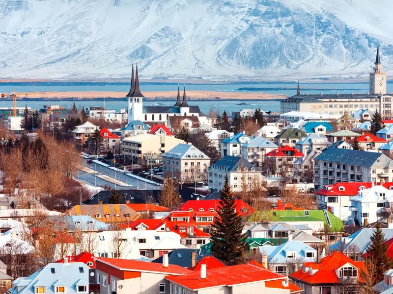 Vue de Reykjavik, Islande