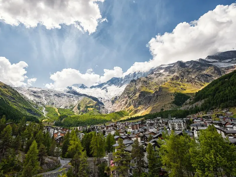 Vista de Saas-Fee, Suiza