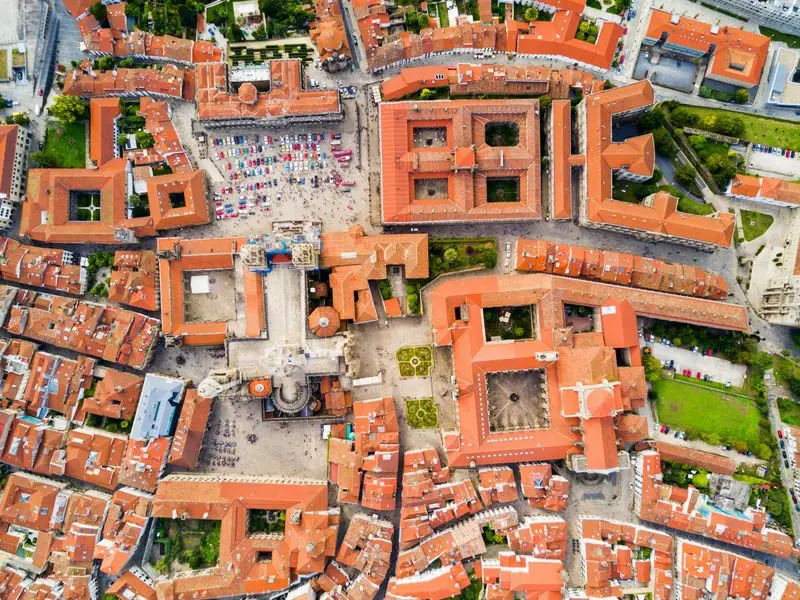 Ansicht von Santiago de Compostela, Spanien