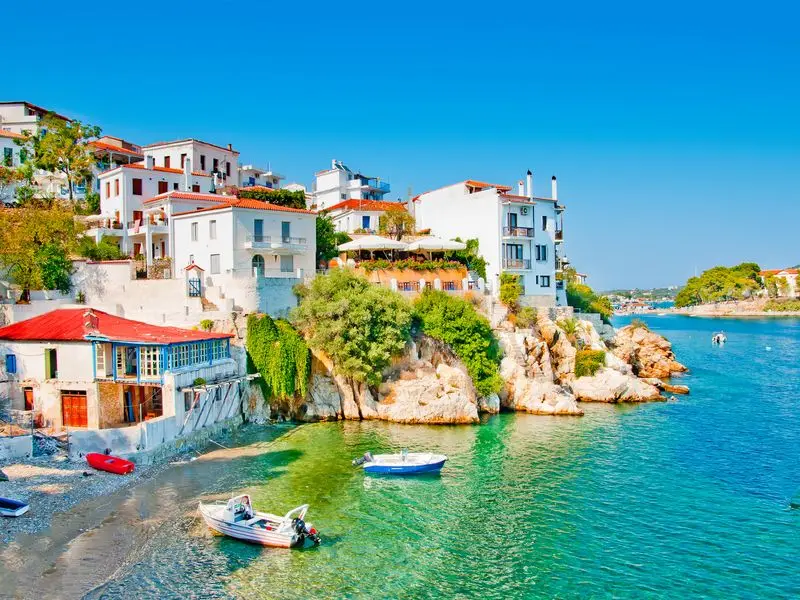 Vue de Skiathos, Grèce