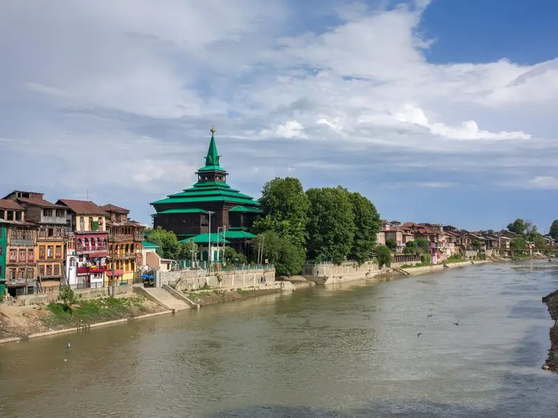 Ansicht von Srinagar, Indien