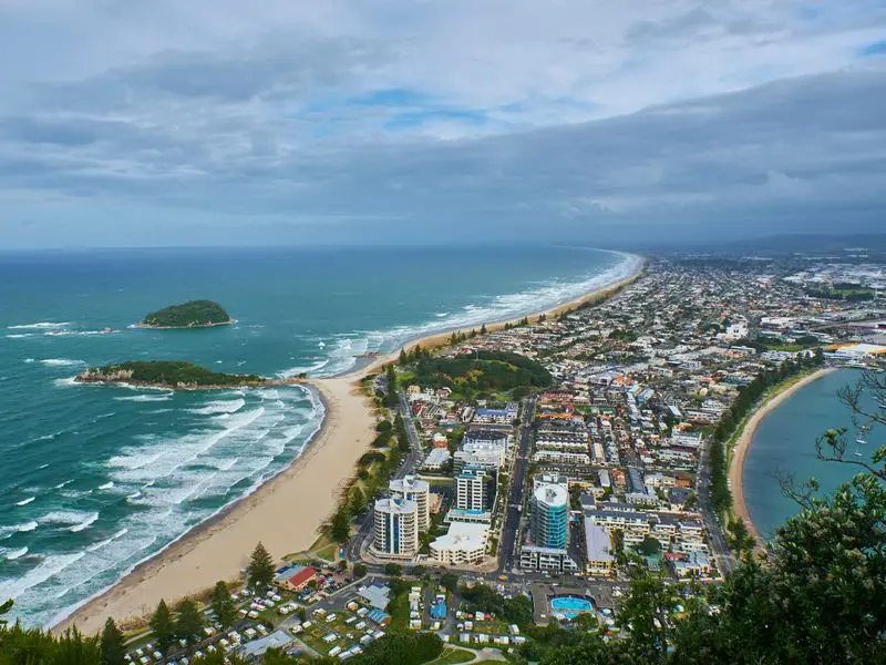 Vista de Tauranga, Nueva Zelanda