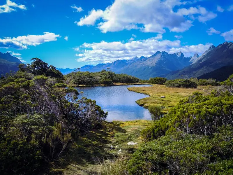 Vista de Te Anau, Nueva Zelanda