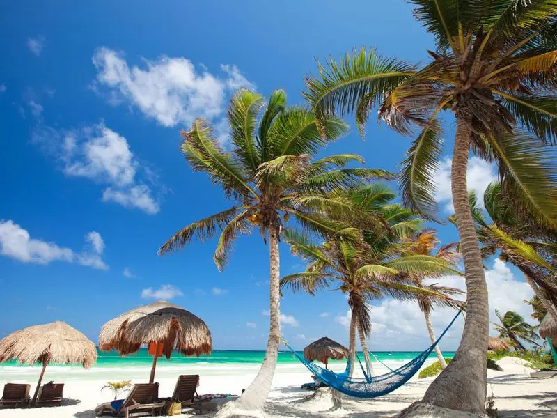 Ansicht von Tulum, Mexiko
