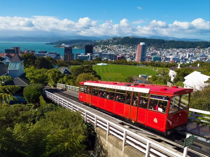 Ansicht von Wellington, Neuseeland