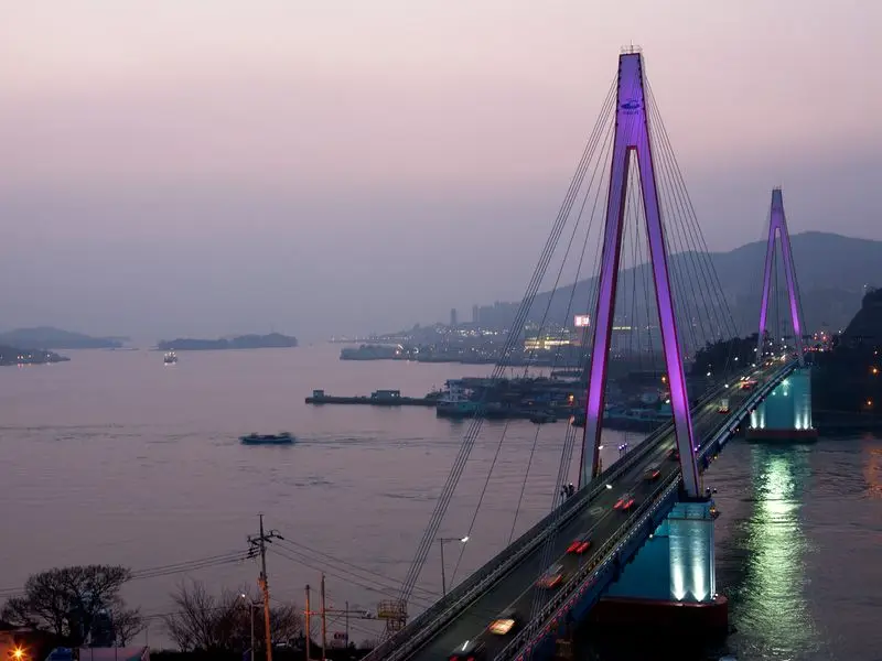 Veduta di Yeosu, Corea del Sud